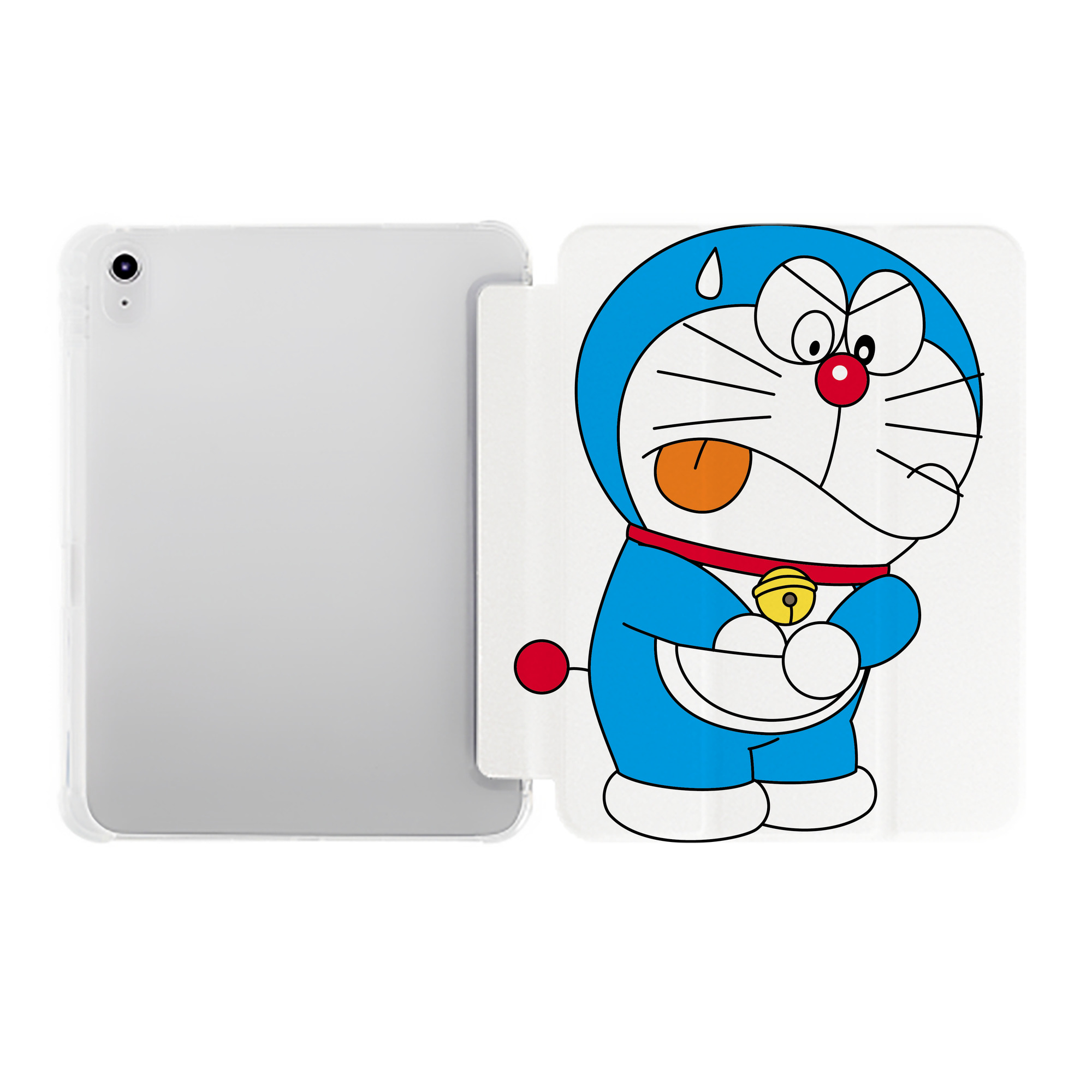 （画像用） ドラえもん Doraemon IPad ケース ペン収納付き 三つ折りスタンド PUレザー×シリコン 対応機種9.5/10.5/10.9インチ